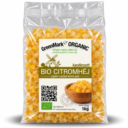 bio Kandírozott citromhéj 1 kg GreenMark XXL – kandírozott citromhéj