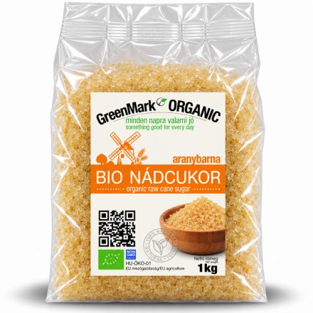Bio Nádcukor aranybarna 1 kg GreenMark XXL – aranybarna nádcukor