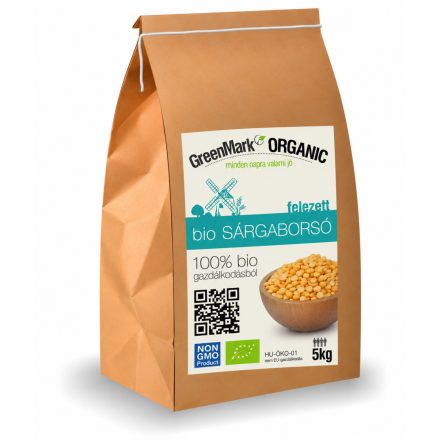 Bio Sárgaborsó felezett 5 kg GreenMark XXL – 4ELEM