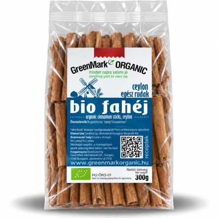 Bio Fahéj Ceylon egész 300 g GreenMark XXL