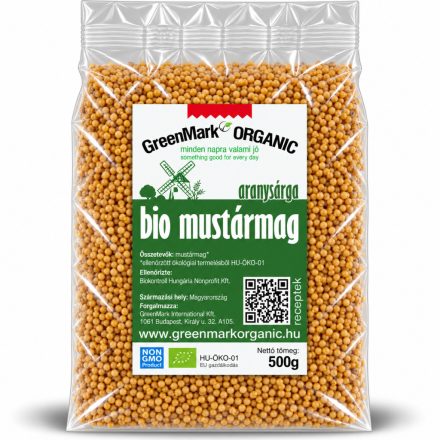 Bio Mustármag aranysárga 500 g GreenMark XXL