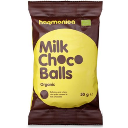 Bio Puffasztott rizsgolyók tejcsokis 50 g Harmonica