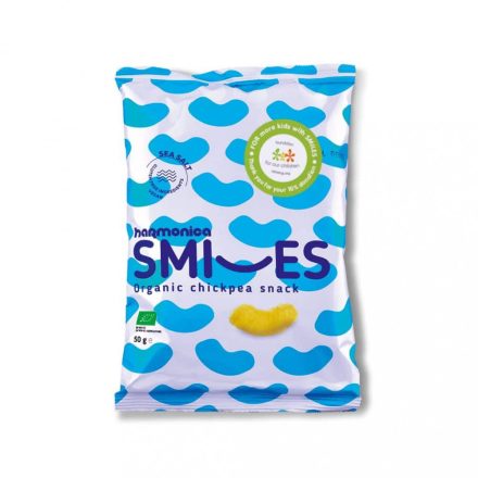 Bio SMILES Csicseriborsó snack tengeri sóval 50 g Harmonica 