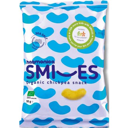 Bio SMILES Csicseriborsó snack tengeri sóval 50 g Harmonica 