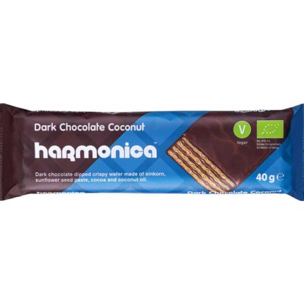 Bio Nápolyi étcsokival bevonva kókuszos vegán 40 g Harmonica