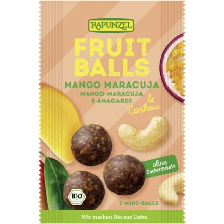 Bio Gyümölcsgolyó mangó-maracuja és kesudió 49 g Rapunzel