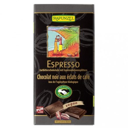 Bio Félédes kávés csokoládé 80 g Rapunzel 