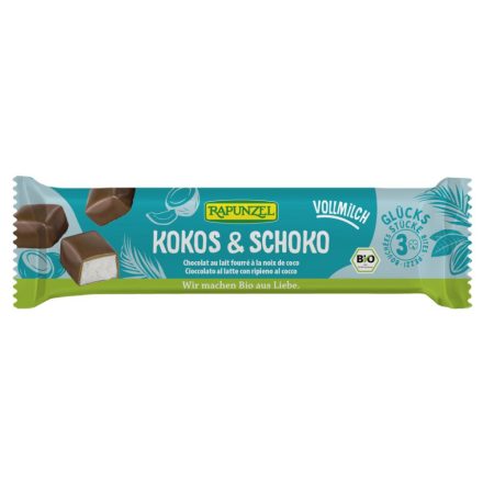 Bio Kókuszkockák tejcsokis bevonattal 3x50 g Rapunzel 
