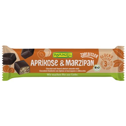 Bio Marcipán-sárgabarack kockák étcsokibevonattal 50 g Rapunzel 