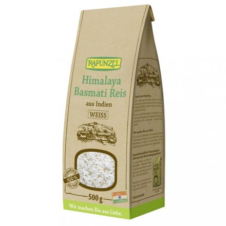 Bio Basmati rizs Himalaya, fehér 500 g Rapunzel 