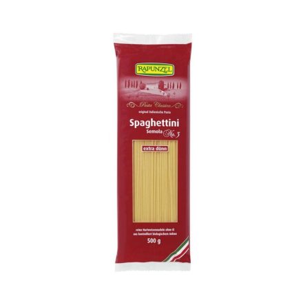 Bio Spagetti durumdarás extra vékony 500 g Rapunzel 