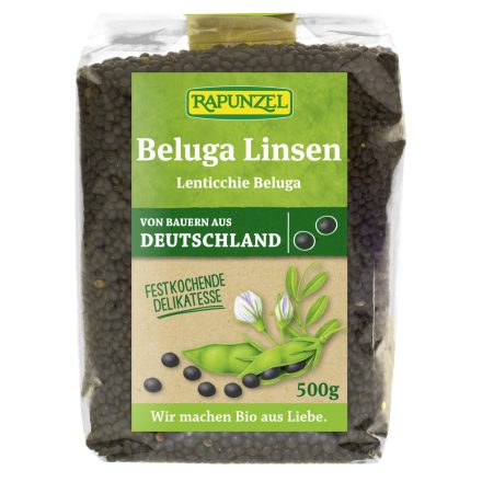 Bio Beluga (fekete) lencse 500 g Rapunzel 