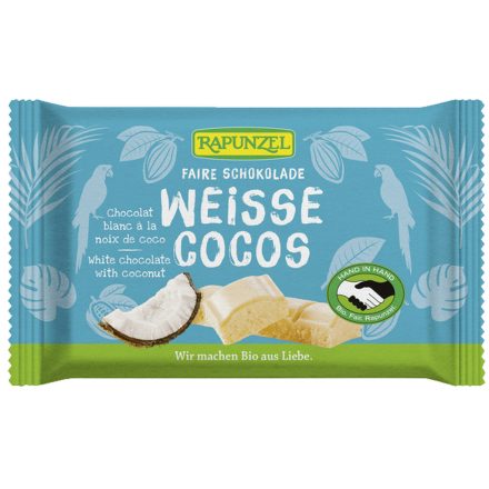 Bio Kókuszos fehércsokoládé 100 g Rapunzel