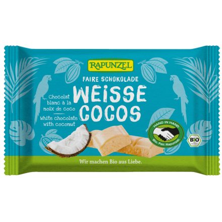 Bio Kókuszos fehércsokoládé 100 g Rapunzel