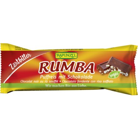 Bio Rumba puffasztott rizsszelet félédes csokoládával 50 g Rapunzel 