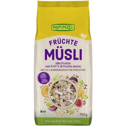 Bio Müzli gyümölcsös 750 g Rapunzel 