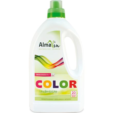 COLOR Folyékony mosószer koncentrátum színes ruhákhoz hársfavirág kivonattal 1500 ml Almawin