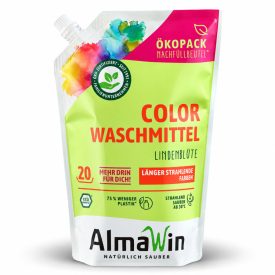   Color folyékony mosószer koncentrátum színes ruhákhoz hársfavirág kivonattal utántöltő 1500 ml Almawin