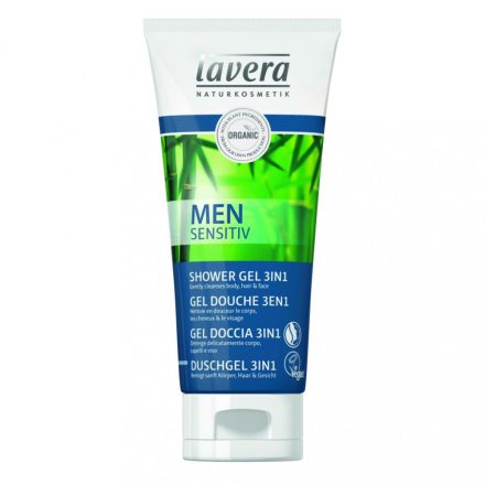 MEN SENSITÍV Tusfürdő 3in1 VEGÁN 200 ml  Lavera