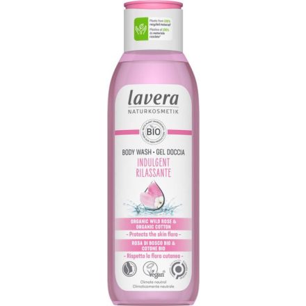 Ápoló tusfürdő vadrózsa-pamut 250 ml Lavera