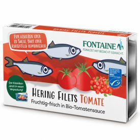 Hering bio paradicsomszószban 200 g Fontaine 