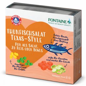   Texas Tonhalsaláta válogatott bio zöldségekkel és hidegen sajtolt bio napraforgóolajjal 200 g Fontaine