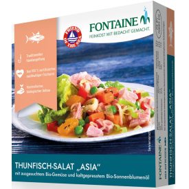   Ázsia Tonhalsaláta válogatott bio zöldségekkel és hidegen sajtolt bio napraforgóolajjal 200 g Fontaine