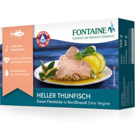 Sárgaúszójú tonhal bio olívaolajban 120 g Fontaine