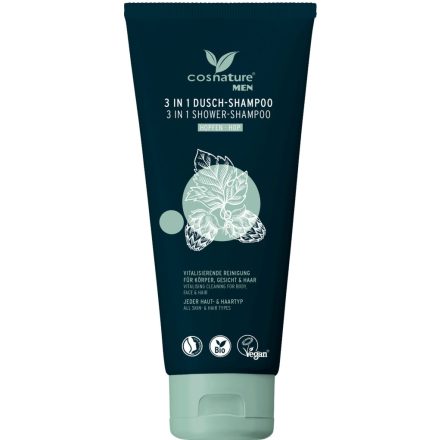 MEN 3 az 1-ben élénkítő tusfürdő és sampon 200 ml Cosnature