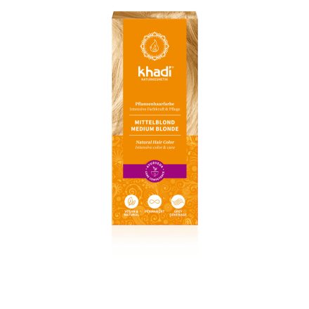 Növényi hajfesték por, Középszőke 100 g Khadi