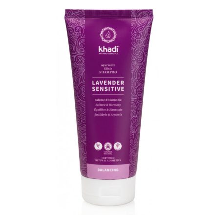 Ayurvédikus sampon elixírrel LEVANDER SENSITIVE 200 ml Khadi