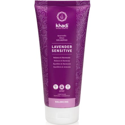 LEVANDER SENSITIVE sampon ayurvédikus elixírrel 200 ml Khadi