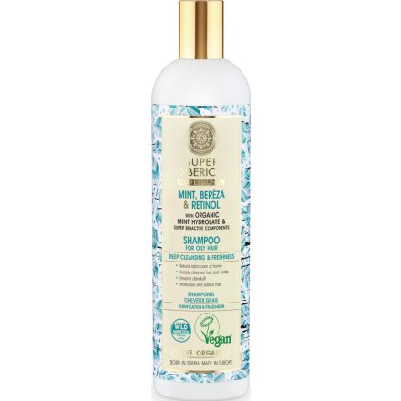 Mélytisztító frissítő sampon zsíros hajra 400 ml Natura Siberica
