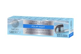 "Polar Night" Flouridmentes fekete fogkrém fehérítő hatással 100 g Natura Siberica 