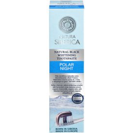   Polar Night Flouridmentes fekete fogkrém fehérítő hatással 100 g Natura Siberica 