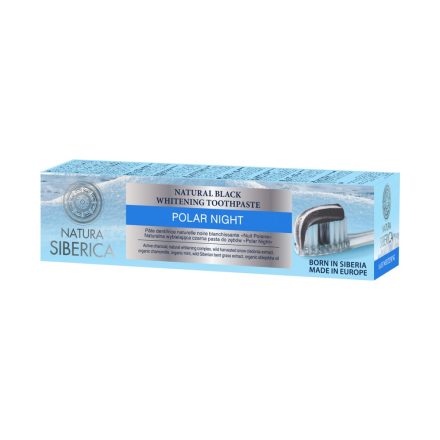 Polar Night Flouridmentes fekete fogkrém fehérítő hatással 100 g Natura Siberica 