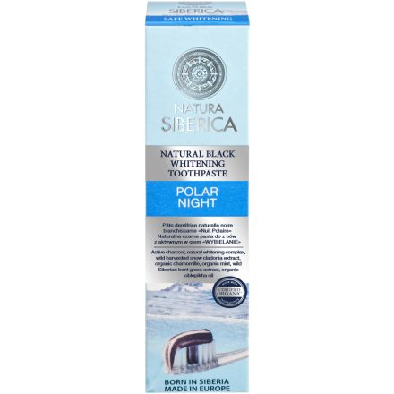 Polar Night Flouridmentes fekete fogkrém fehérítő hatással 100 g Natura Siberica 