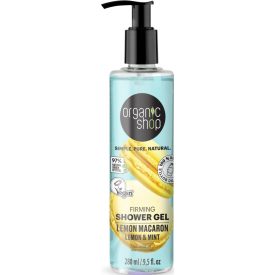   Lemon macaron Feszesítő tusfürdő citrommal és mentával 280 ml Organic Shop