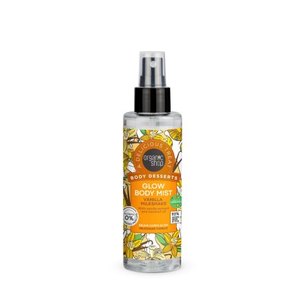 Vanília shake illatú ragyogást adó testpermet 200 ml Organic Shop 
