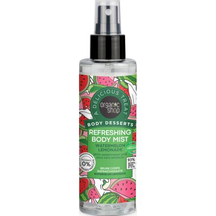 Görögdinnye-limonádé illatú frissítő testpermet 200 ml Organic Shop