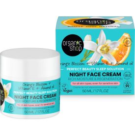   Éjszakai arckrém narancsvirággal E-vitaminnal és mandulaolajjal 50 ml Organic Shop