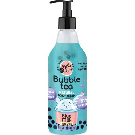 Bubble Tea Blue Milk hidratáló tusfürdő kókusztejjel és maracujával 500 ml Skin Super Good