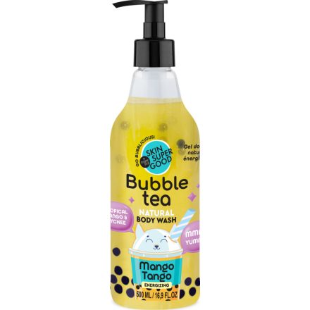 Bubble Tea Tee Mango Tango energetizáló tusfürdő mangóval és licsivel 500 ml Skin Super Good