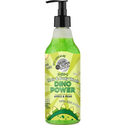Dino Power 2 az 1-ben sampon és tusfürdő almával és körtével 500 ml Skin Super Good