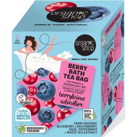 Berry Bath Fürdőfilter bogyós gyümölcsökkel 3 db Organic Shop 
