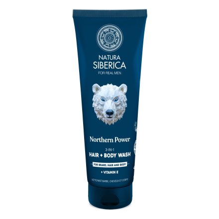  Northern Power 3 az 1-ben tusfürdő, haj- és szakállmosó férfiaknak 200 ml Natura Siberica