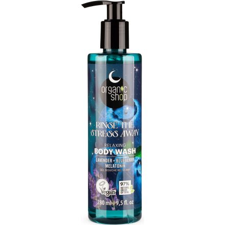 Relaxáló tusfürdő levendulával, áfonyával és melatoninnal 260 ml Organic Shop