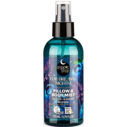Deep sleep Párna- és testpermet levendulával, áfonyával és melatoninnal 170 ml Organic Shop
