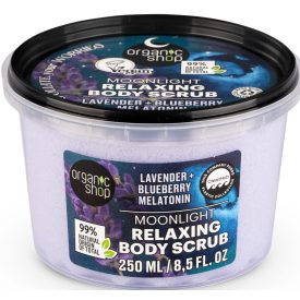   Relaxáló testradír levendulával, áfonyával és melatoninnal 250 ml Organic Shop