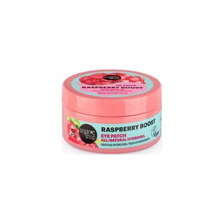 Természetes hidrogél szemmaszk erdei málnával és hialuronsavval 60 db Organic Shop